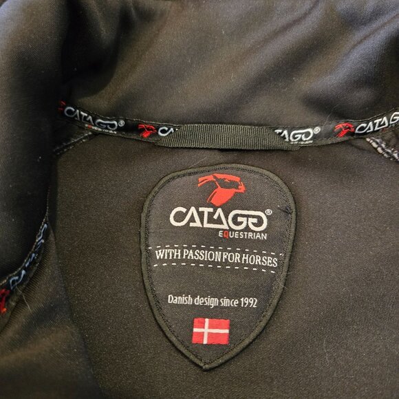 Catago Quilted Equestrian Black Riding Jacket Women's Large - Picture 11 of 16